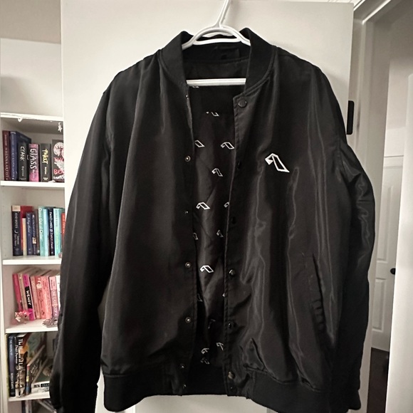 Vintage | Anjunabeats Black Bomber Jacket | Men’s Small - Picture 1 of 4